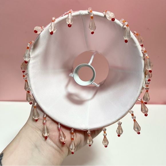 Y2K 2000s mcbling baby pink beaded lamp shades - Picture 6 of 7